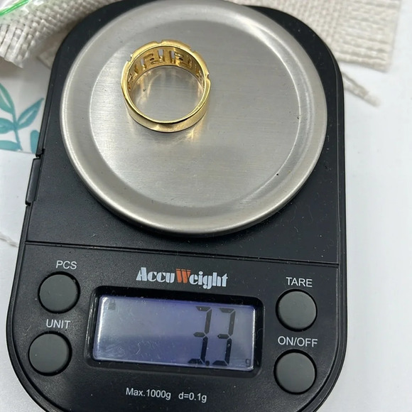 Vintage SETA Greek Key Design Sterling Silver & CZ Ring, Size 5 - Picture 12 of 12